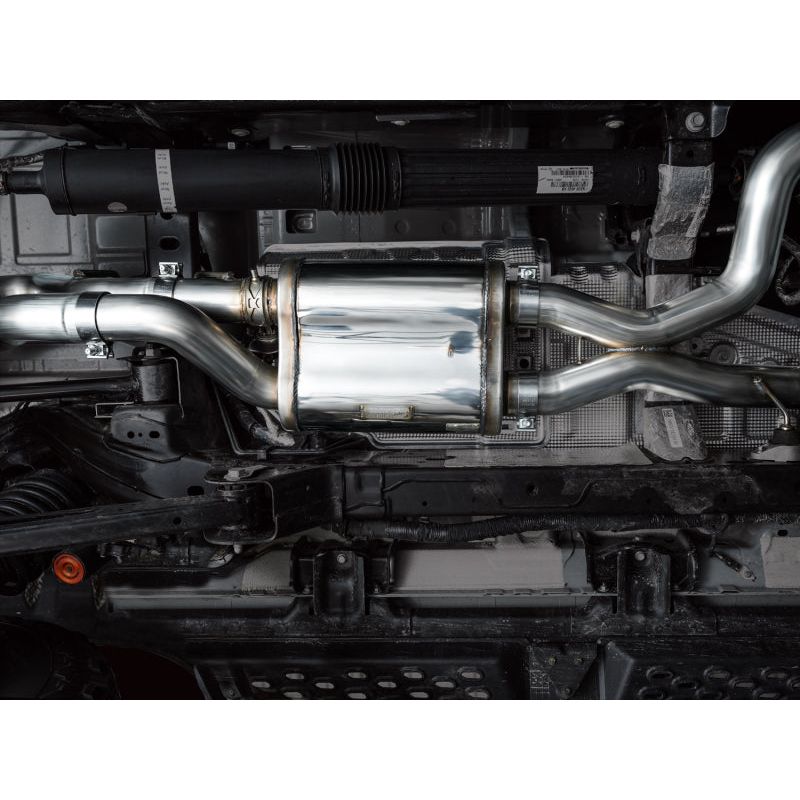 AWE Tuning 22-24 Ford Bronco Raptor 4WD Dual BashGuards Cat-Back SwitchPath Exhaust (No Tips) NP Motorsports