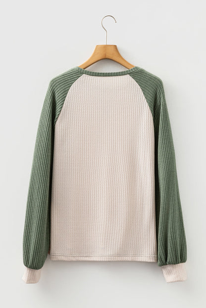 Peyton Block Raglan Sleeve Top