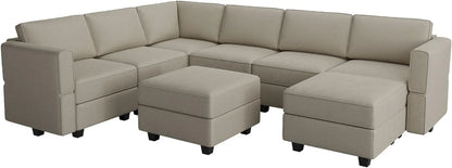 Oversized U Shaped Sectional Sofa With Hidden Storage ShipItFurniture