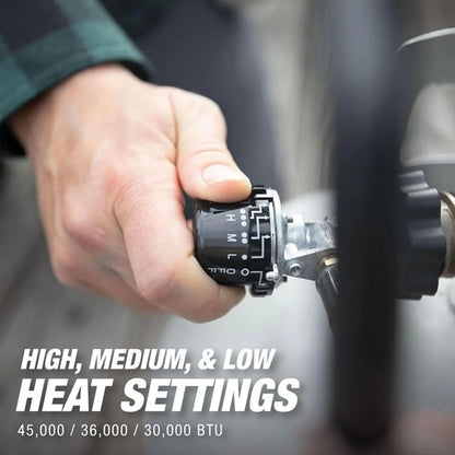 540-Degree Tank-Top Radiant Propane Heater 45,000 BTU Chrome ShipItFurniture