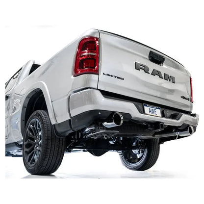 AWE 25+ RAM 1500 3.0TT 0FG Catback Touring Exhaust - Chrome Silver Tips NP Motorsports