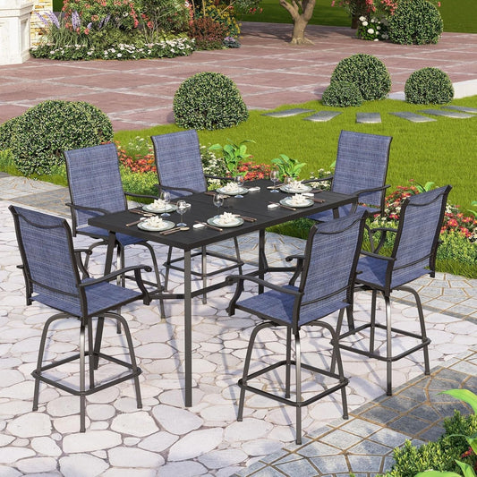 Outdoor Bar Set With Swivel Stools For Patio ShipItFurniture