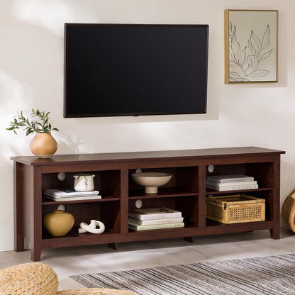 Wren Classic Brown TV Media Console For 80 Inch TV Storage ShipItFurniture