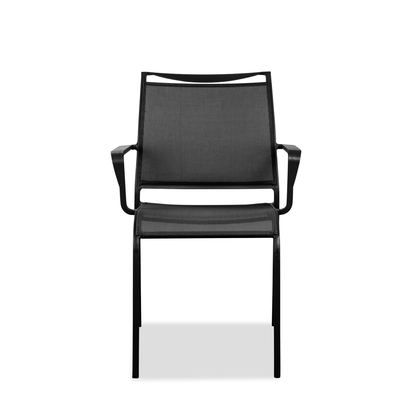 Set of Four Gray Dining Arm Chairs
