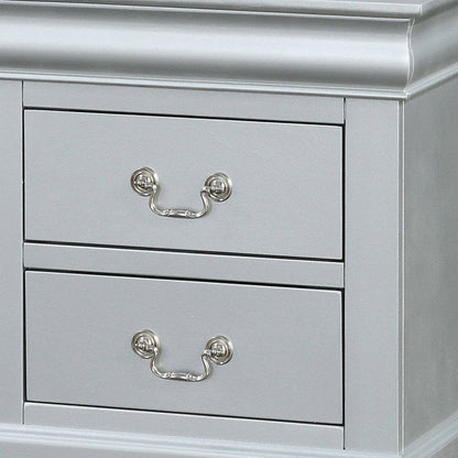 24" White Wood Two Drawer Nightstand Homeroots