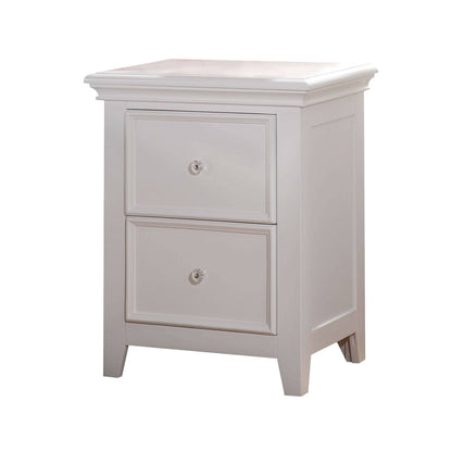 27" White Two Drawers Nightstand Homeroots