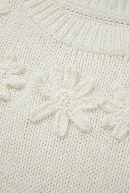 Rheakara Textured Puff Sleeve Sweater