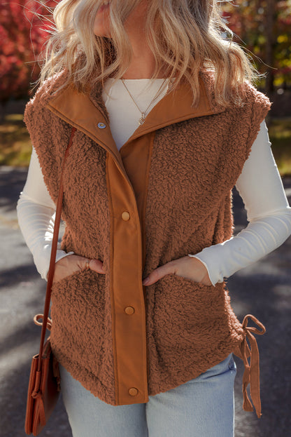 Evelyn Knot Side Plush Vest