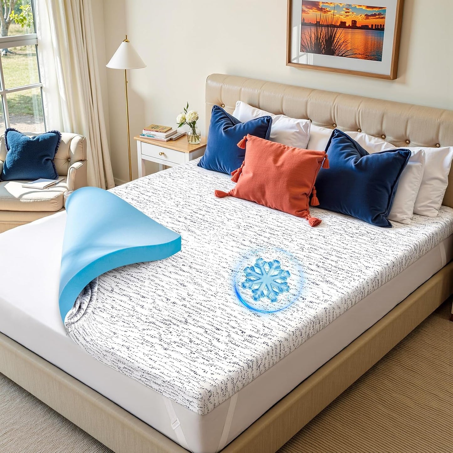 Cooling Memory Foam Mattress Topper for Comfortable Sleep