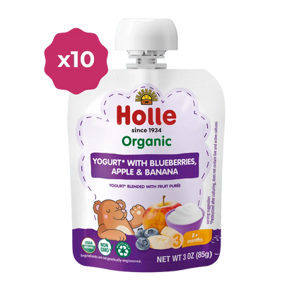 Holle Organic Yogurt Pouches - Blueberries, Apple & Banana Holle USA