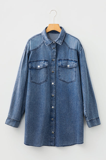 Takina Raw Hem Loose Shirt