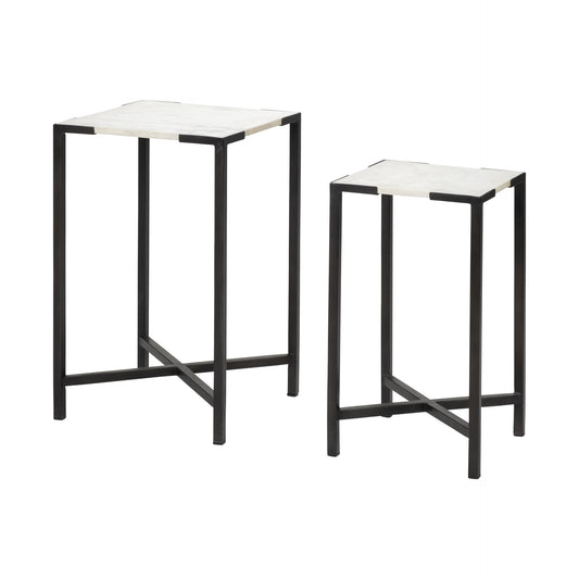 24" Marble End Table