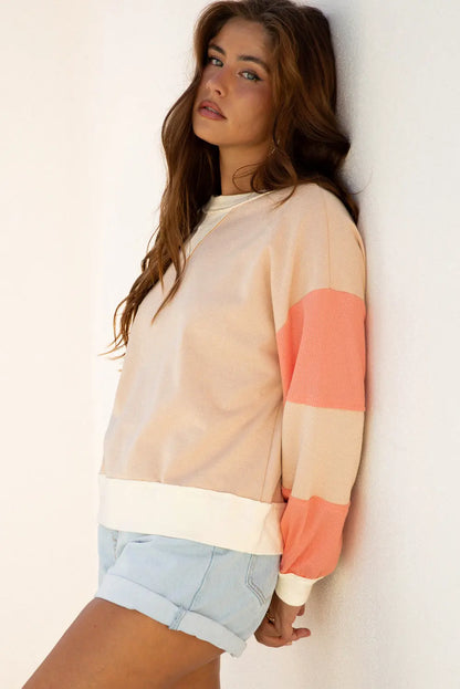 Jolene Block Textured Patchwork Pullover