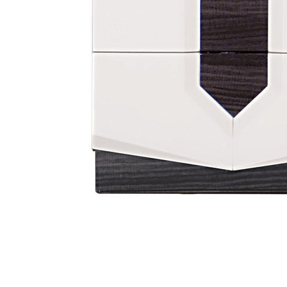 21" Gray Wood Two Drawer Nightstand Homeroots