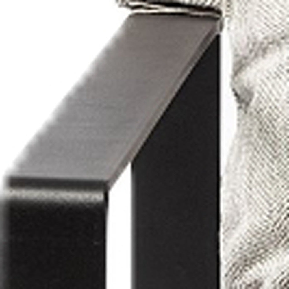 35" Gray and Black Fabric Lounge Chair