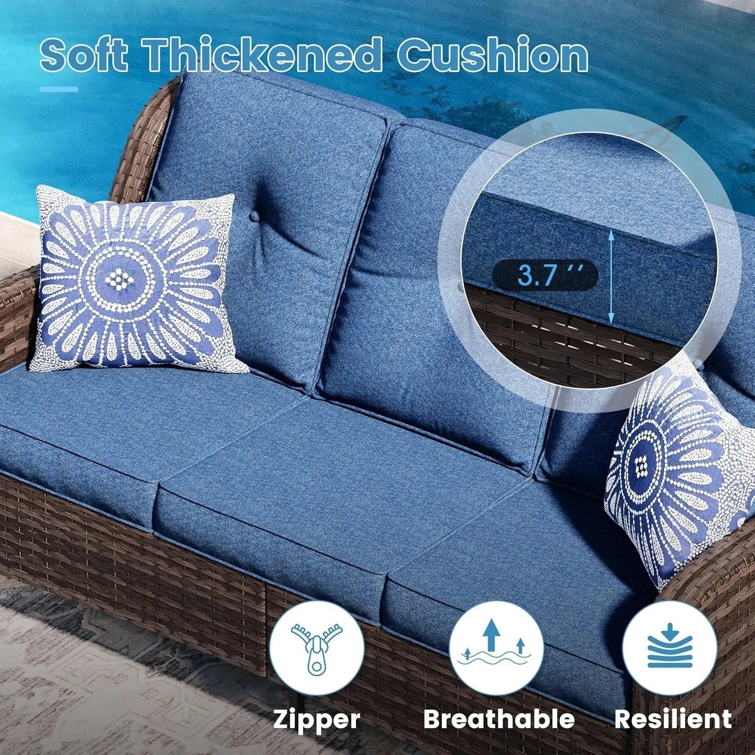 Outdoor Patio Furniture Set with Fire Pit Table-4