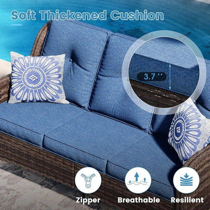 Outdoor Patio Furniture Set with Fire Pit Table-4