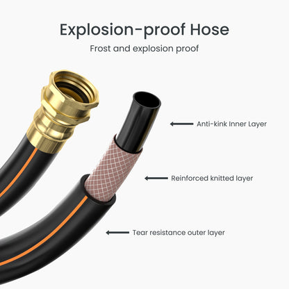 Ground-Mounted Retractable Hose Reel 82ft-130ft