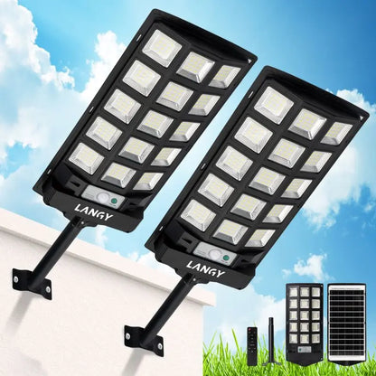 60W 90W Solar Outdoor Dusk to Dawn Lights with Remote Control Langy Solar Lights