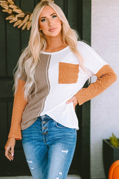 Emily Textured Knit top Long Sleeve Top