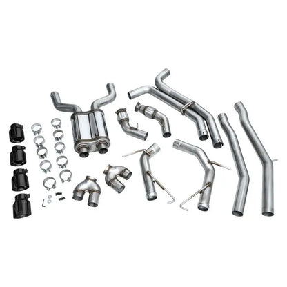 AWE Tuning 19-23 Audi C8 S6/S7 2.9T V6 AWD Track Edition Exhaust - Diamond Black Tips NP Motorsports