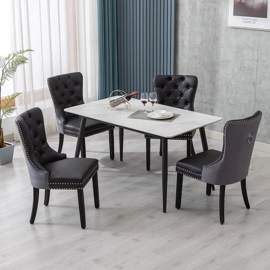 Dining Chairs Set of 4, Upholstered High-End Tufted Dining Room Chair-0