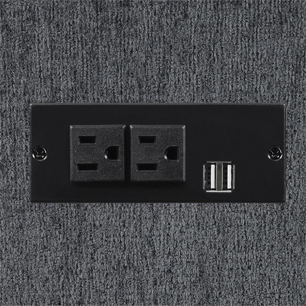 Bahrain 6 Piece Charcoal Motion Sectional Sofa Living Room ShipItFurniture