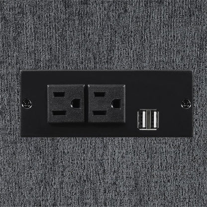 Bahrain 6 Piece Charcoal Motion Sectional Sofa Living Room ShipItFurniture