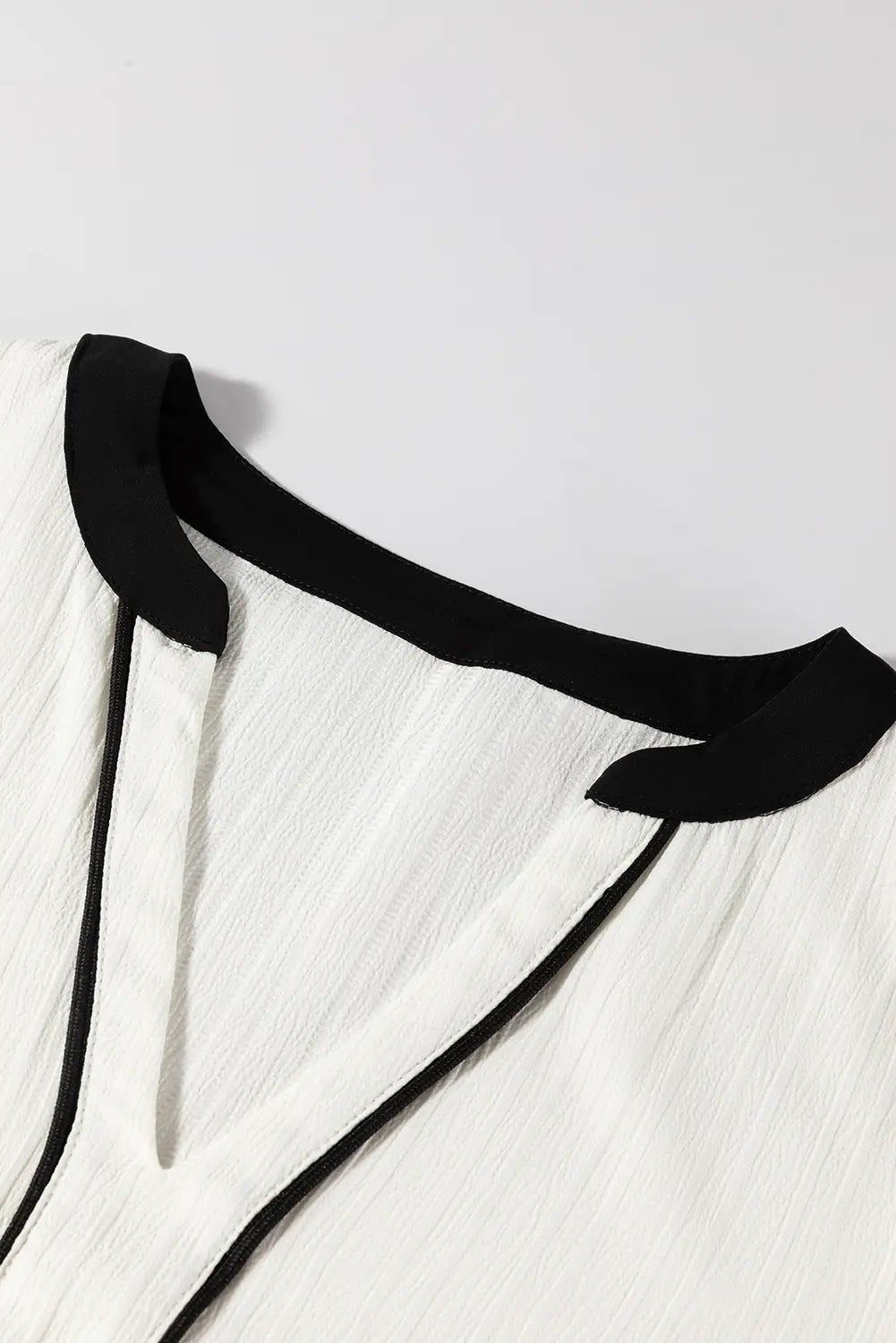 Ramila Textured Colorblock Elegant Blouse