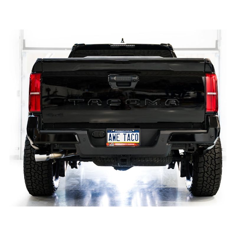 AWE Exhaust - 2024+ Toyota Tacoma Dual Chrome Silver Tips NP Motorsports