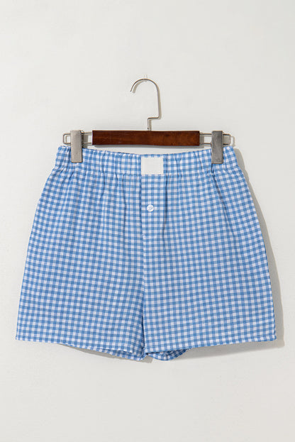 Gingham High Waist Shorts