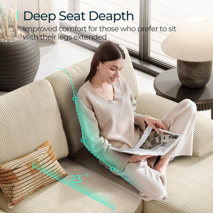 111 Inch U Shaped Sectional Sofa Sleepable Armrests ShipItFurniture