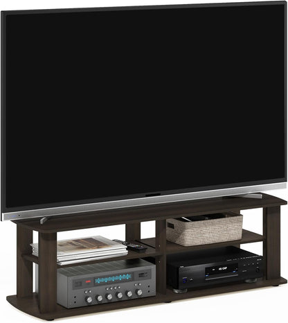 43.3 Inch Wide Dark Brown Entertainment Center TV Stand