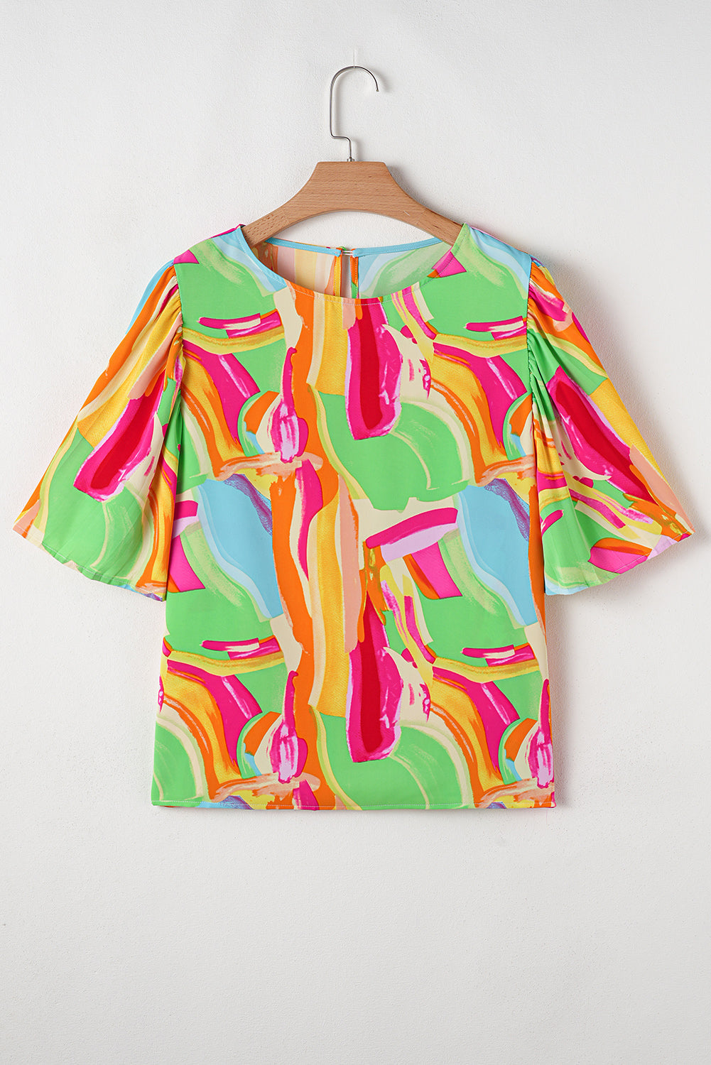 Angel Abstract Half Sleeve Blouse