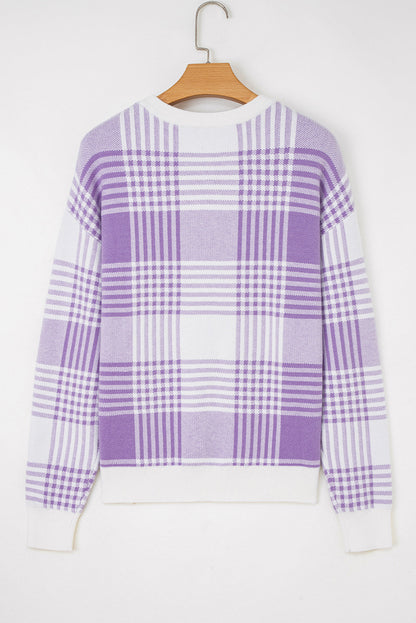 Giuliana Ribbed Trim Loose Sweater