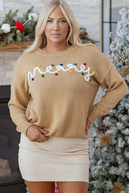 Theresa Detail Christmas Dolman Sweater