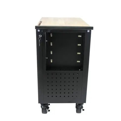 4 DRAWERS MULTIFUNCTIONAL TOOL CART WITH WHEELS AND WOODEN TOP-BLUE - Get it from Bo