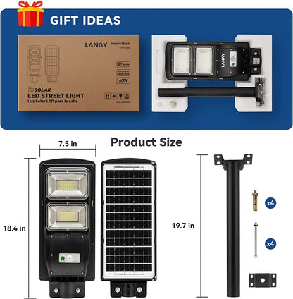 4 PACK 60W solar street light 6000 lumens - Get it from Bo
