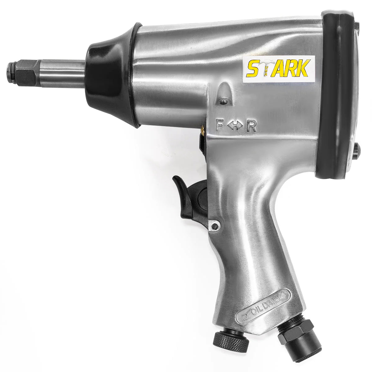 Stark USA 1/2"dr Air Impact Gun Extended Anvil w/3 Socket Set Wrench