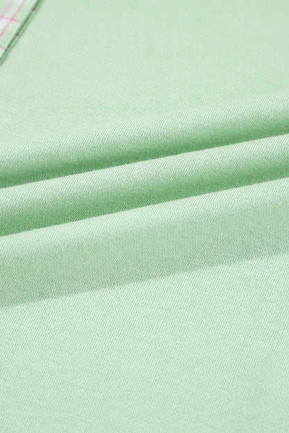 Emberly Patchwork Half Hooded Pullover