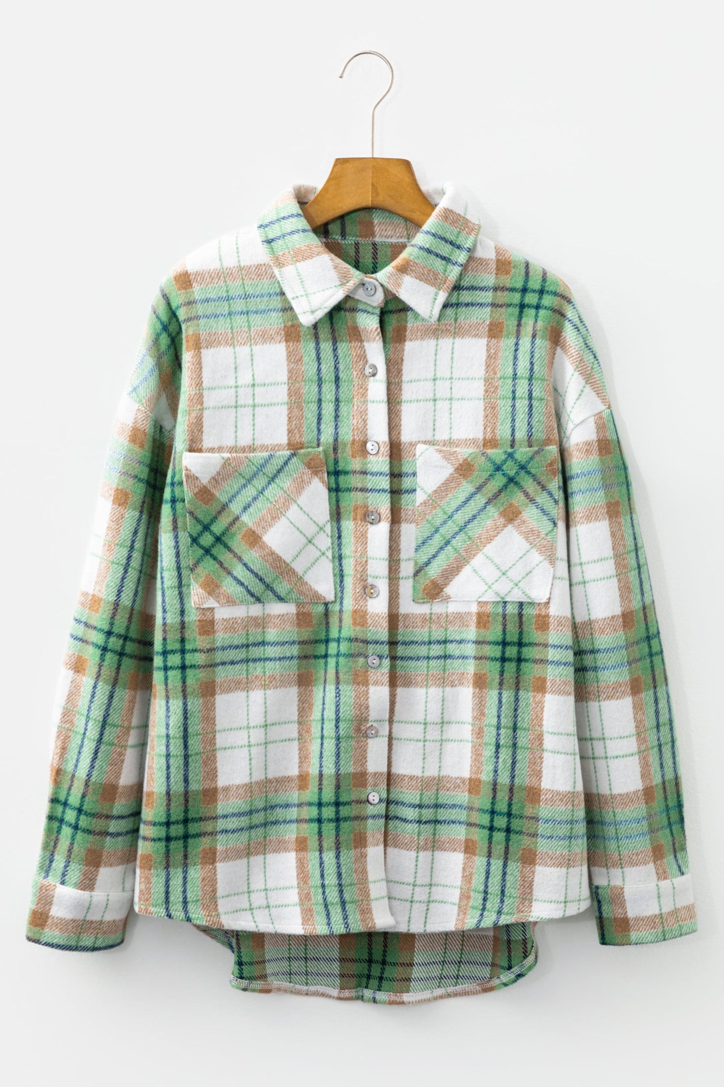 Abigail Plaid Casual Flannel Shacket