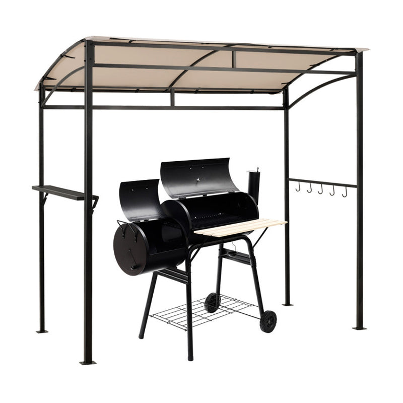 7 Feet Grill Gazebo with Serving Shelf and Storage Hooks ShipItFurniture