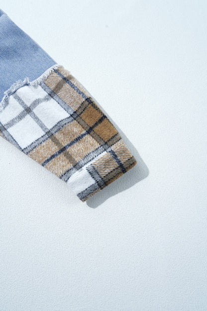 Sofia Plaid Patchwork Oversized Jacket