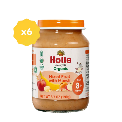Holle Organic Baby Food Jar - Mixed Fruit with Muesli - 6 Jars Holle USA