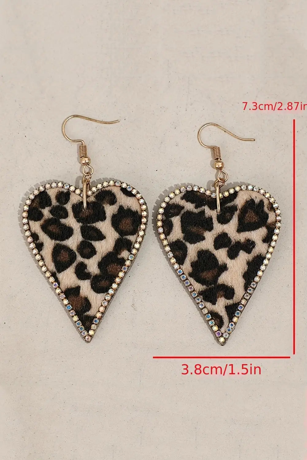 Natalie Print Heart Shape Earrings