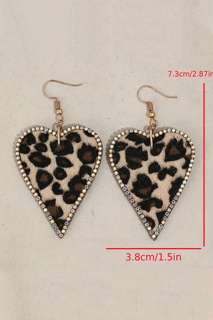Natalie Print Heart Shape Earrings