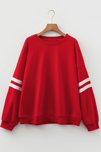 Sophia Varsity Striped Detail Sweatshirt