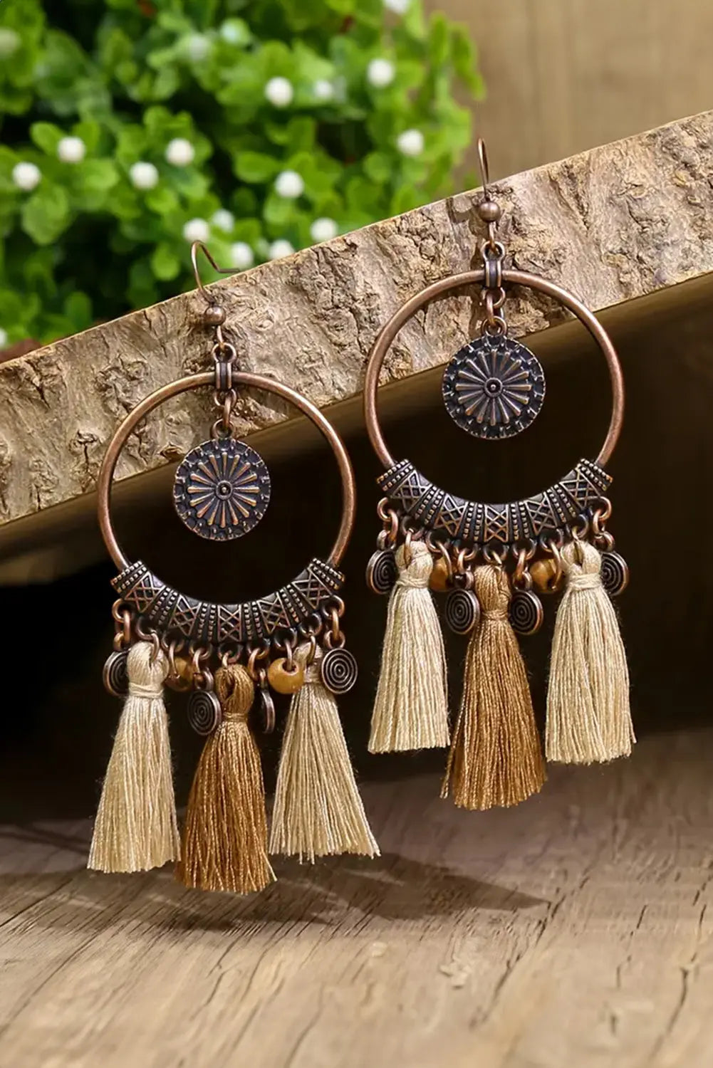 Angie Boho Tasseled Dangle Earrings