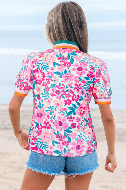 Gianna Floral Short Sleeve Blouse