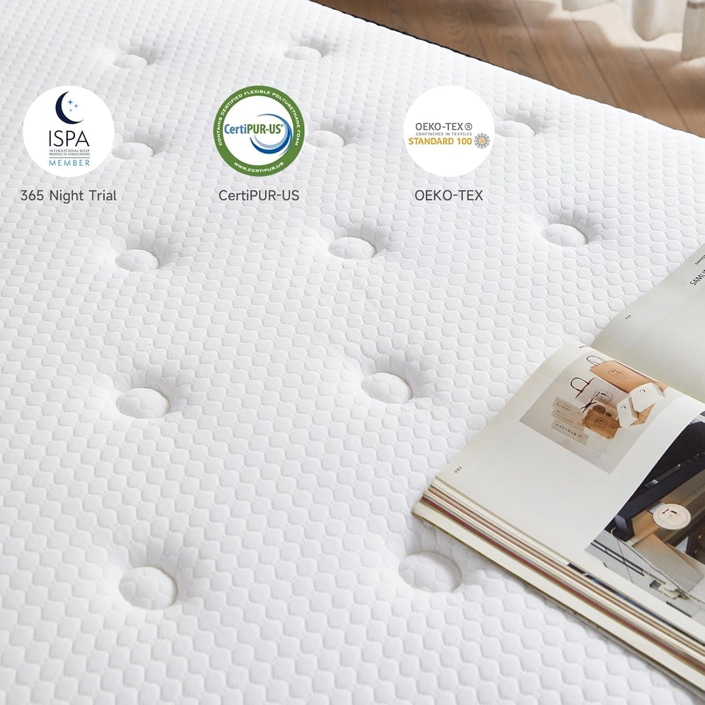 Queen Size Gel Memory Foam Hybrid Mattress Comfort